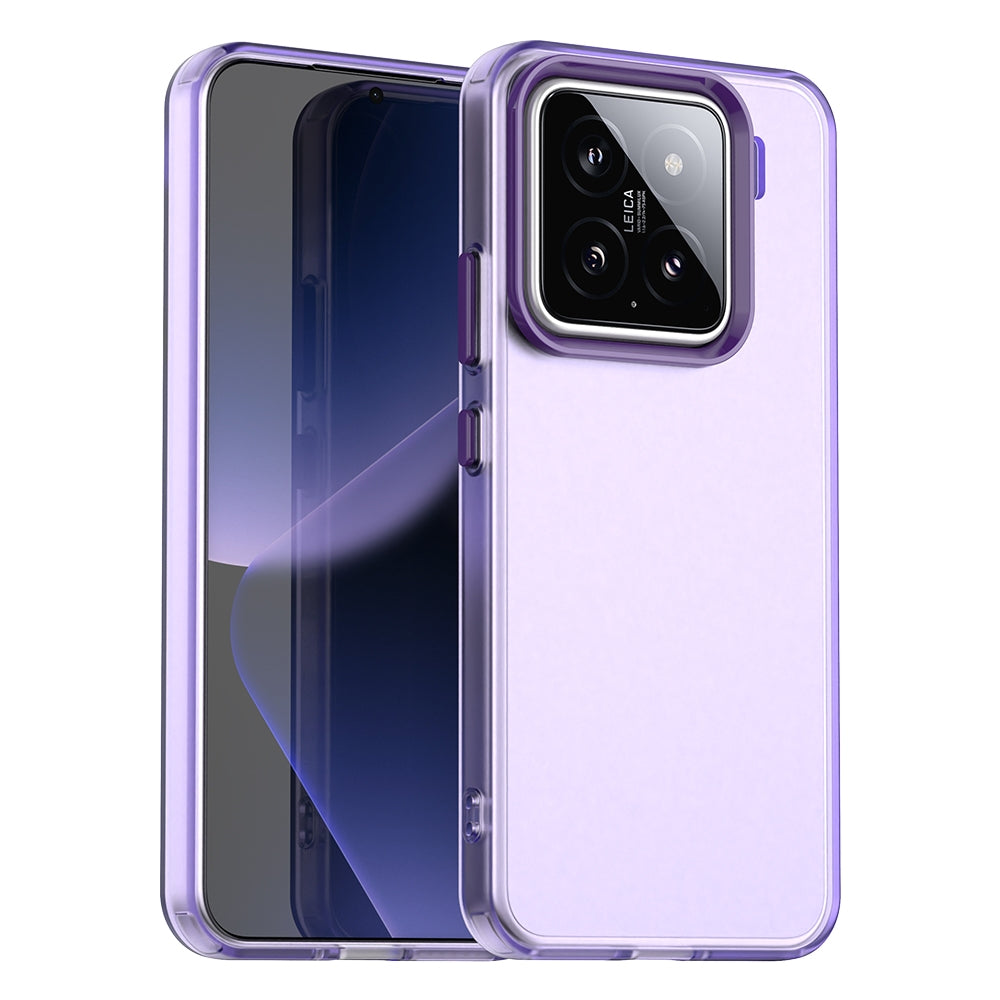 For-Xiaomi-15-Candy-PC-Hybrid-TPU-Shockproof-Phone-Case(Purple)