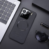 For-Xiaomi-15-CD-Magsafe-Magnetic-Litchi-Texture-Phone-Case(Black)