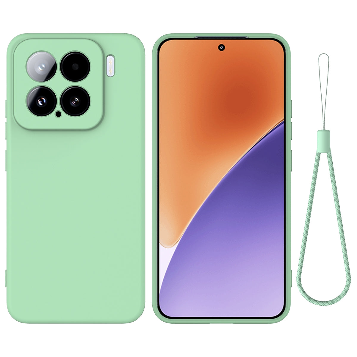 For-Xiaomi-15-Solid-Color-Liquid-Silicone-Dropproof-Full-Coverage-Phone-Case(Green)