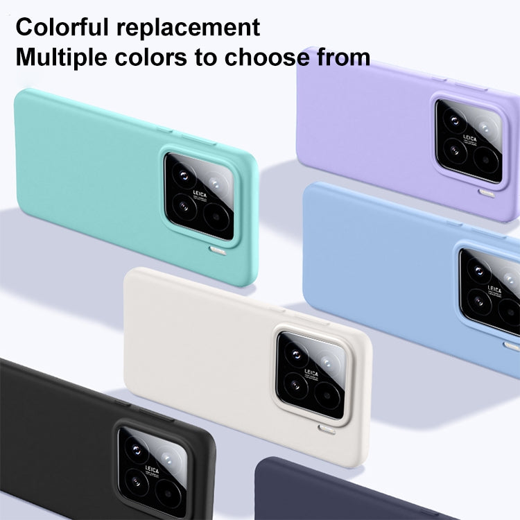 For-Xiaomi-15-Liquid-Silicone-Skin-friendly-Shockproof-Phone-Case(Blue)