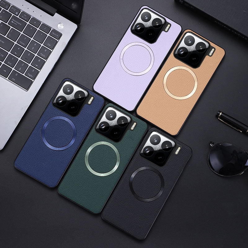 For-Xiaomi-15-CD-Magsafe-Magnetic-Litchi-Texture-Phone-Case(Black)