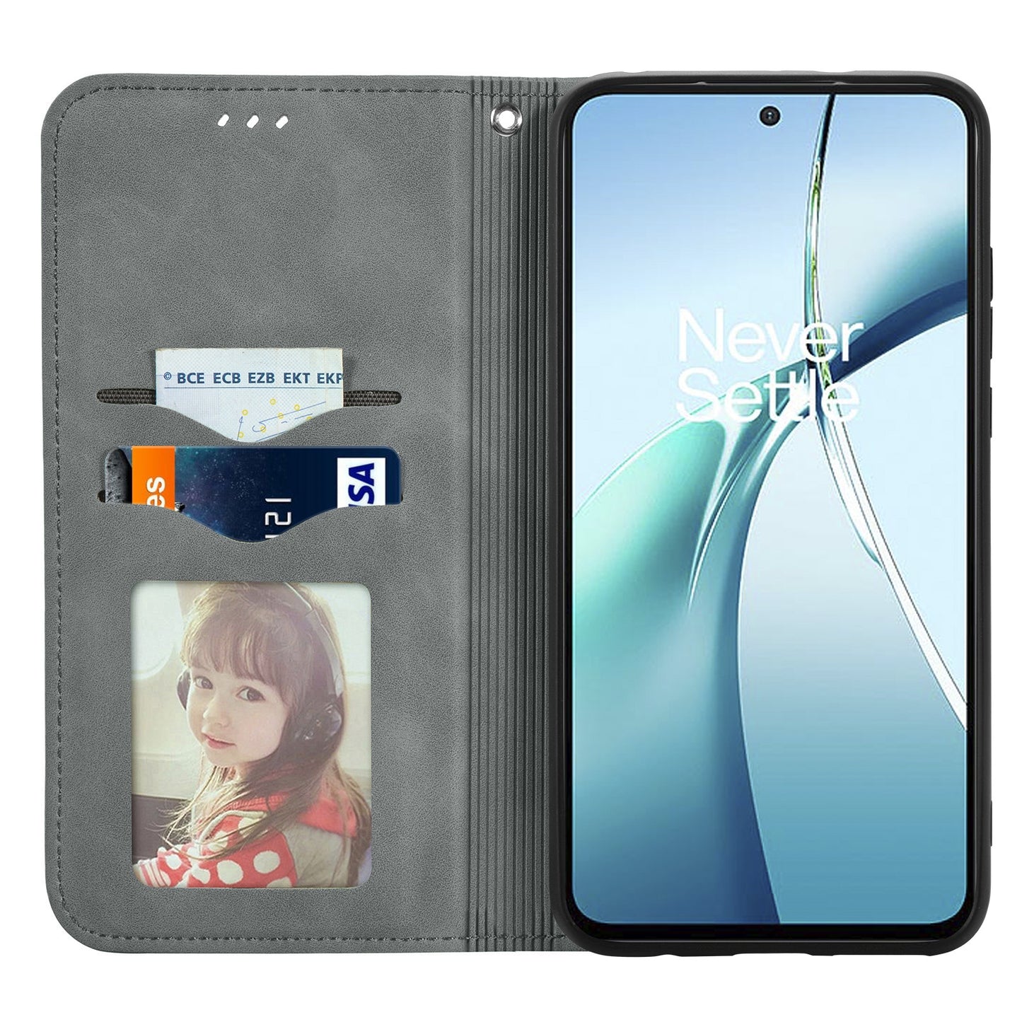 For-Xiaomi-15-Retro-Skin-Feel-Magnetic-Flip-Leather-Phone-Case(Gray)