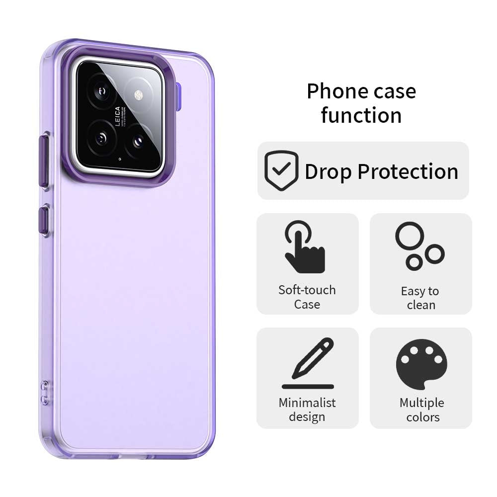 For-Xiaomi-15-Candy-PC-Hybrid-TPU-Shockproof-Phone-Case(Purple)