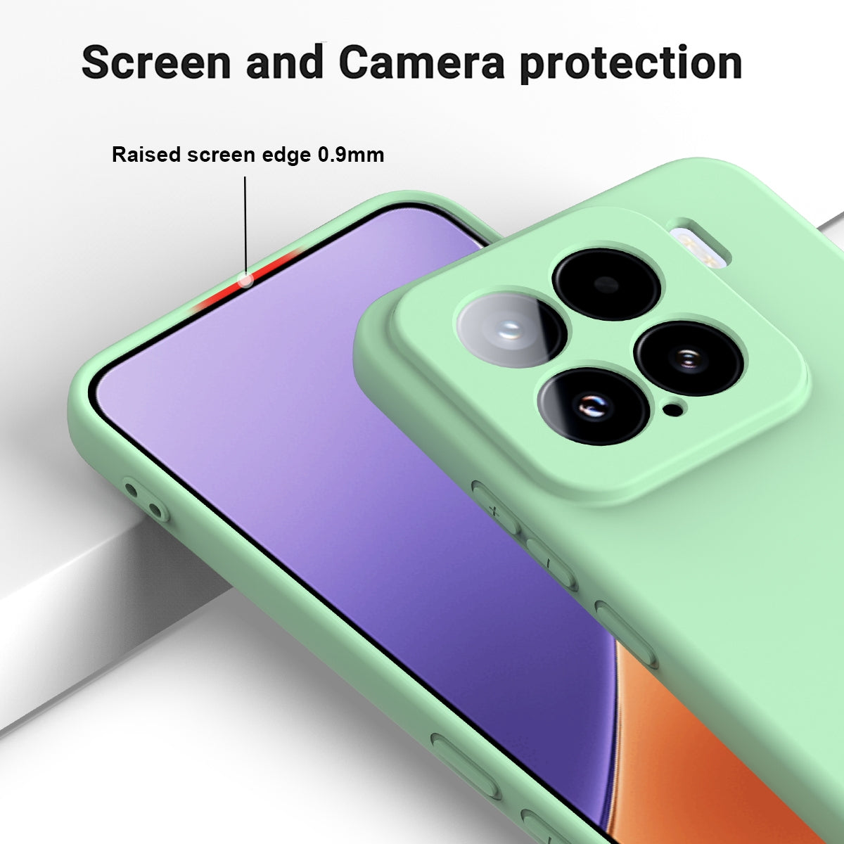 For-Xiaomi-15-Solid-Color-Liquid-Silicone-Dropproof-Full-Coverage-Phone-Case(Green)