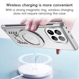 For-Xiaomi-15-Ice-Sense-Series-Graphene-Cooling-MagSafe-Holder-Phone-Case(Orange)