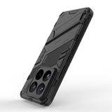 For-Xiaomi-15-Pro-5G-Punk-Armor-2-in-1-PC-+-TPU-Phone-Case-with-Holder(Black)