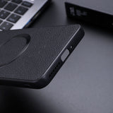 For-Xiaomi-15-CD-Magsafe-Magnetic-Litchi-Texture-Phone-Case(Black)