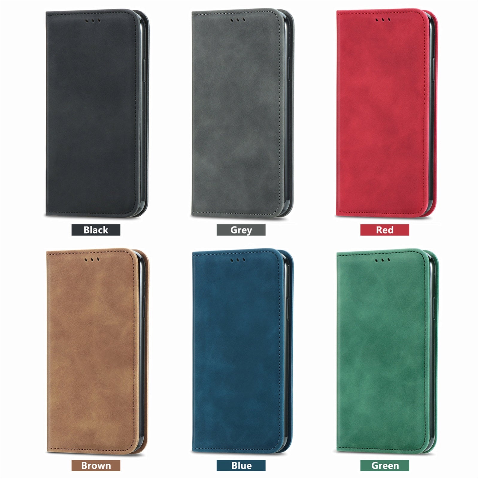 For-Xiaomi-15-Retro-Skin-Feel-Magnetic-Flip-Leather-Phone-Case(Gray)