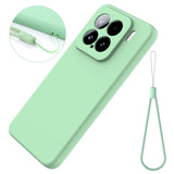 For-Xiaomi-15-Solid-Color-Liquid-Silicone-Dropproof-Full-Coverage-Phone-Case(Green)