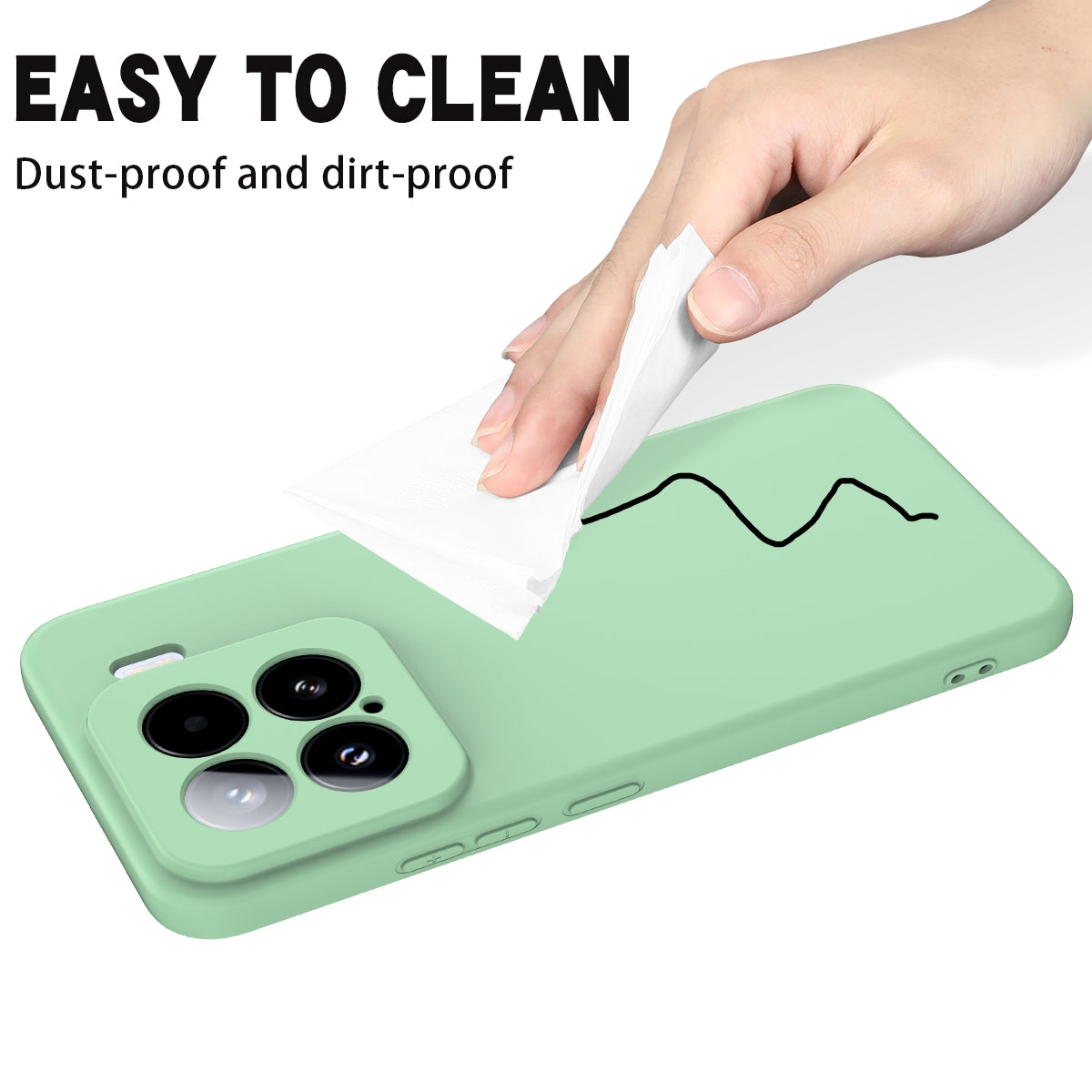 For-Xiaomi-15-Solid-Color-Liquid-Silicone-Dropproof-Full-Coverage-Phone-Case(Green)