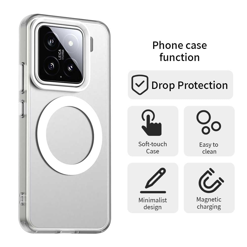 For-Xiaomi-15-Candy-Magsafe-PC-Hybrid-TPU-Phone-Case(White)