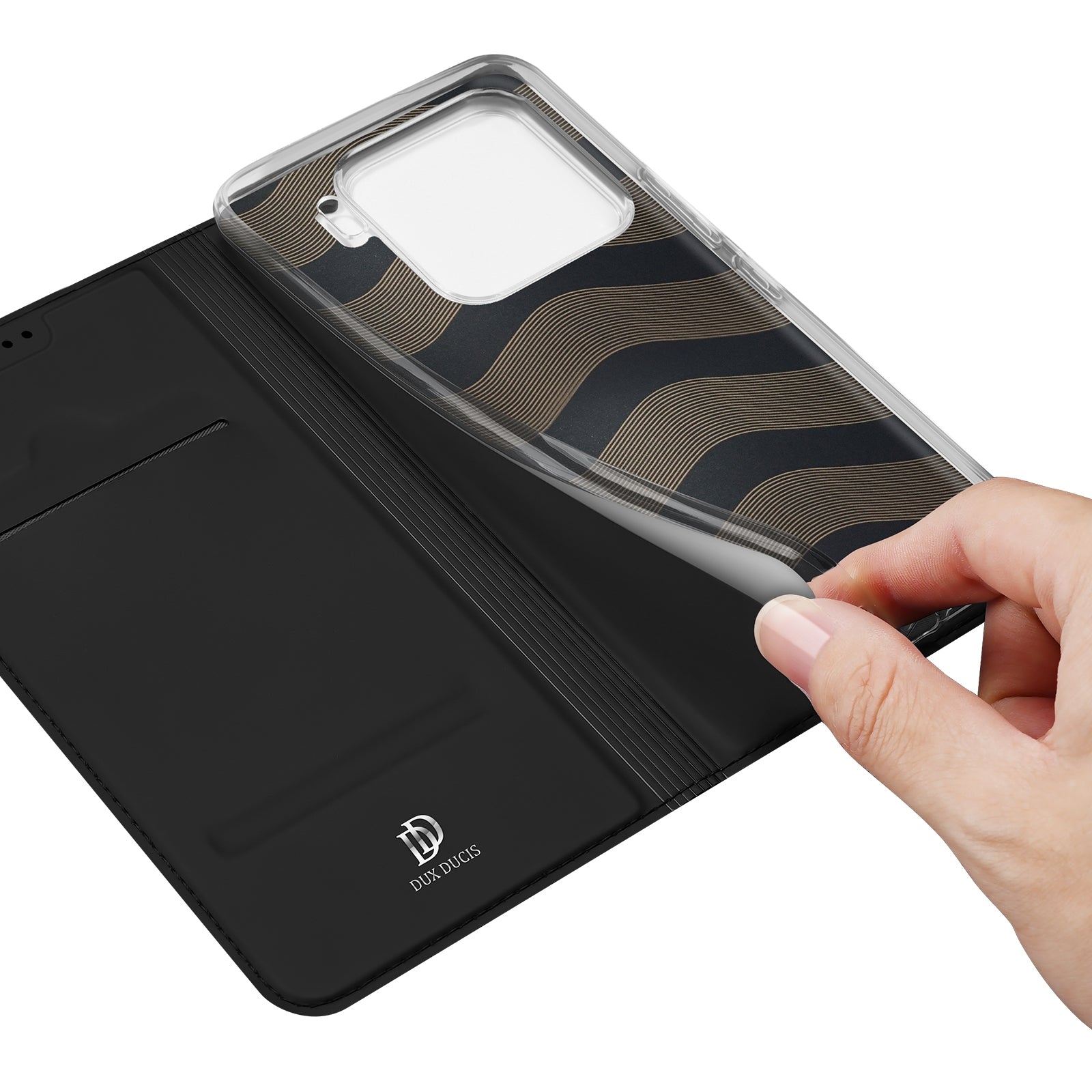For-Xiaomi-15-DUX-DUCIS-Skin-Pro-Series-Flip-Leather-Phone-Case(Black)