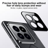 For-Xiaomi-15-Pro-Plain-Leather-PC-Phone-Case(Black)