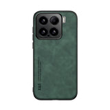 For-Xiaomi-15-Skin-Feel-Magnetic-Leather-Back-Phone-Case(Green)