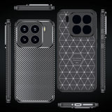 For-Xiaomi-15-Carbon-Fiber-Texture-Shockproof-TPU-Phone-Case(Black)