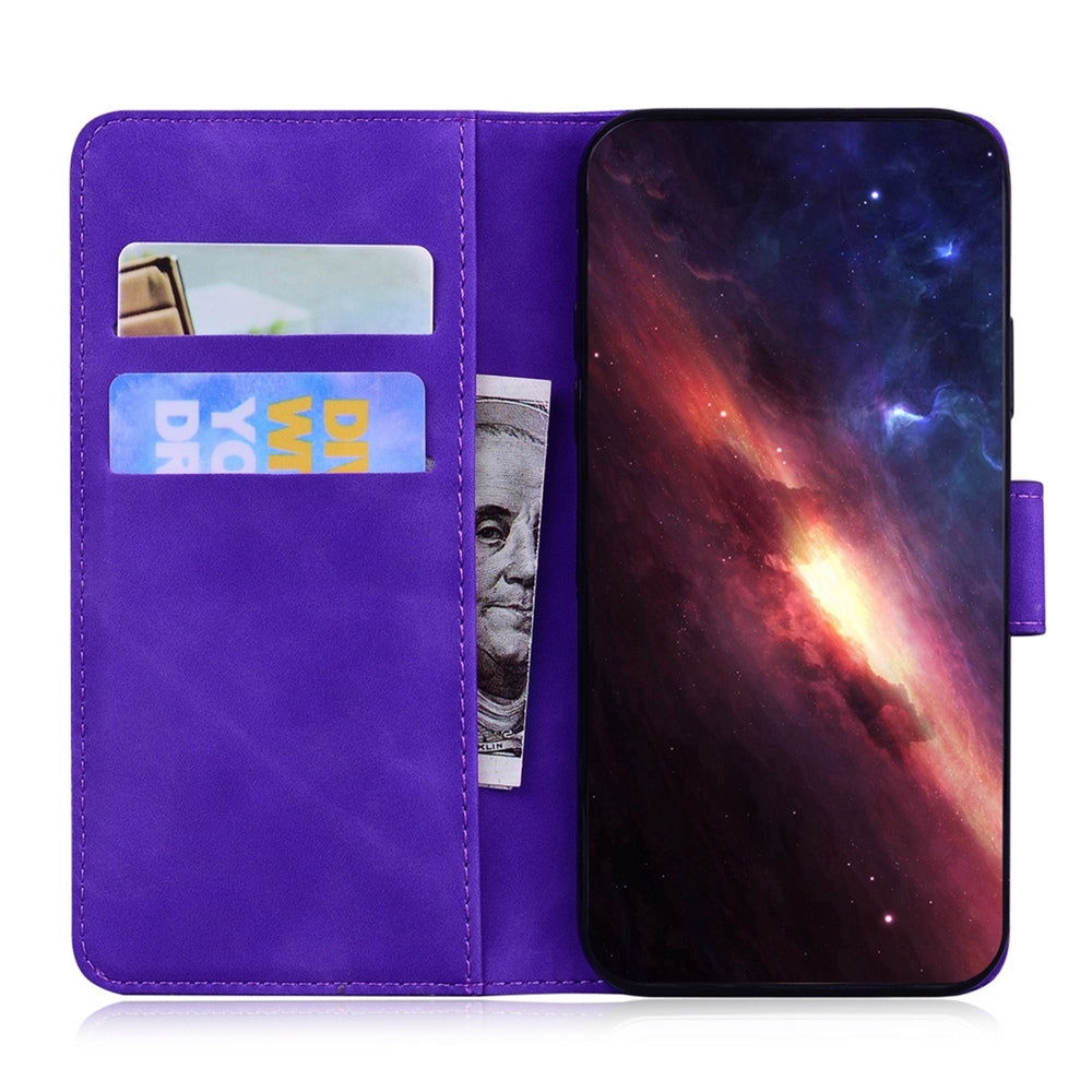 For-Xiaomi-15-Pro-Skin-Feel-Pure-Color-Flip-Leather-Phone-Case(Purple)