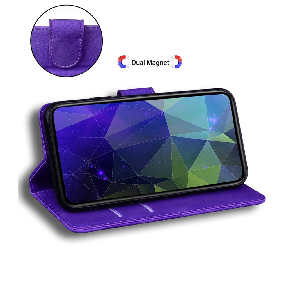 For-Xiaomi-15-Pro-Skin-Feel-Pure-Color-Flip-Leather-Phone-Case(Purple)
