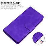 For-Xiaomi-15-Pro-Skin-Feel-Pure-Color-Flip-Leather-Phone-Case(Purple)