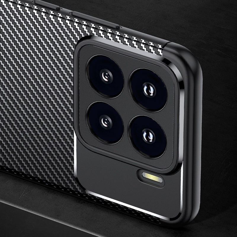 For-Xiaomi-15-Carbon-Fiber-Texture-Shockproof-TPU-Phone-Case(Black)