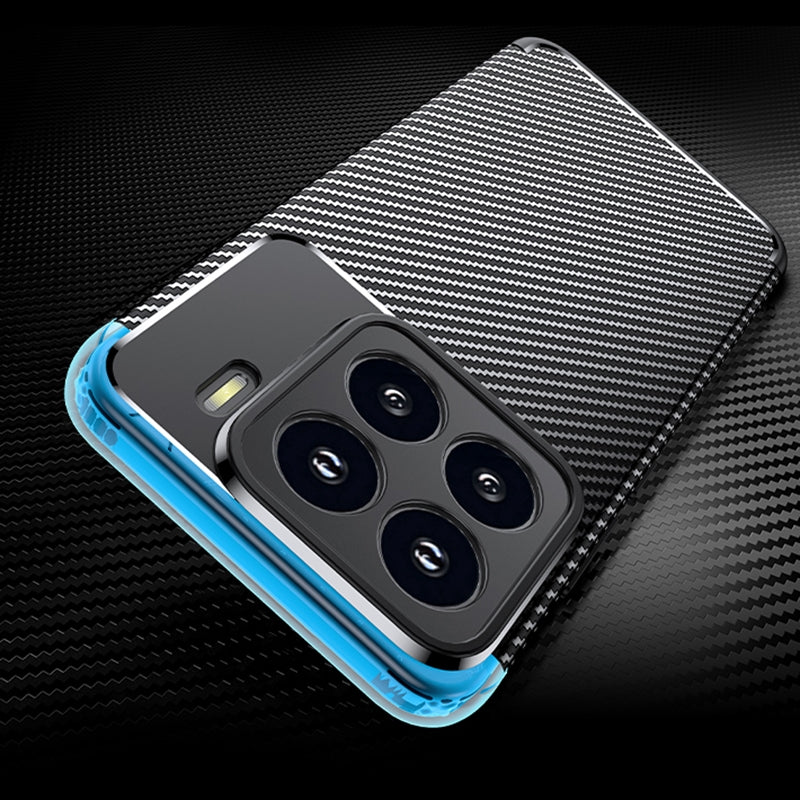 For-Xiaomi-15-Carbon-Fiber-Texture-Shockproof-TPU-Phone-Case(Black)