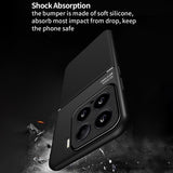 For-Xiaomi-15-Pro-Classic-Tilt-Strip-Grain-Magnetic-PC-Hybrid-TPU-Phone-Case(Black)