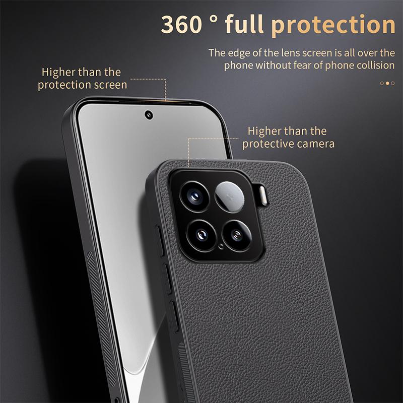 For-Xiaomi-15-HUIYI-Leather-Magnetic-Phone-Case(Brown)