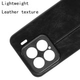 For-Xiaomi-15-Cow-Pattern-Sewing-Back-Cover-Phone-Case(Black)