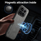 For-Xiaomi-15-Pro-Skin-Feel-Magnetic-Leather-Back-Phone-Case(Light-Grey)