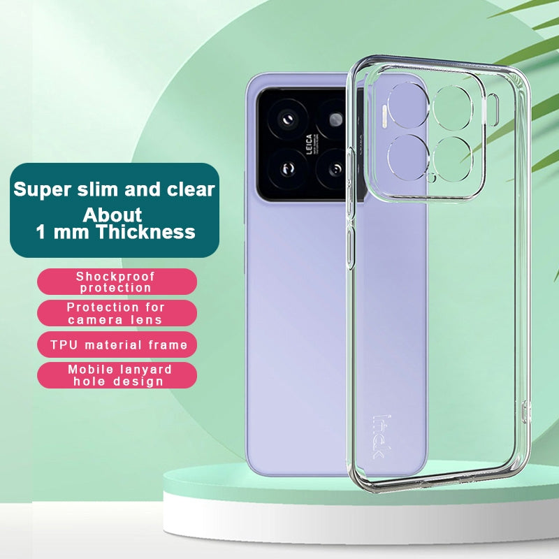 For-Xiaomi-15-imak-UX-5-Series-Super-Slim-Transparent-Shockproof-TPU-Protective-Case(Transparent)
