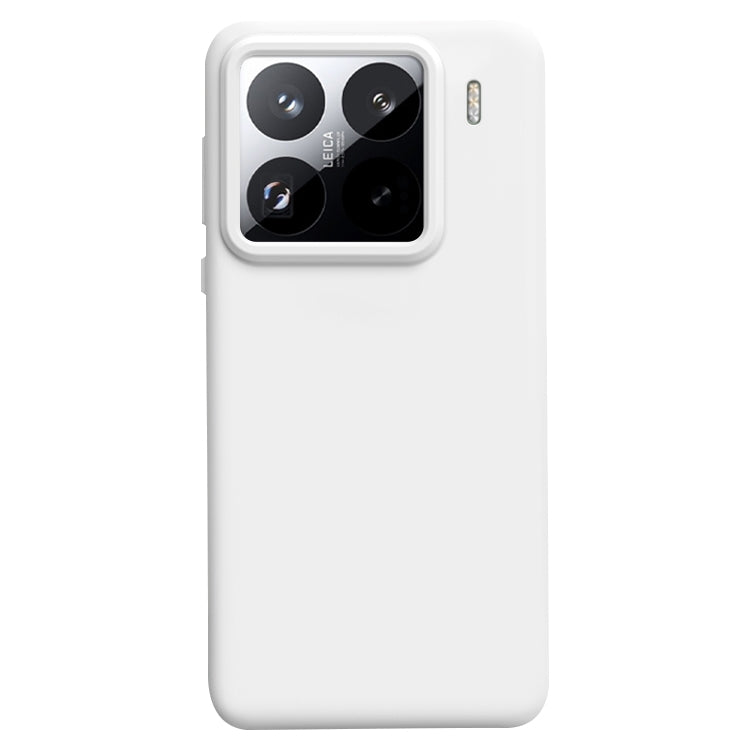 For-Xiaomi-15-Pro-Liquid-Silicone-Skin-friendly-Shockproof-Phone-Case(White)
