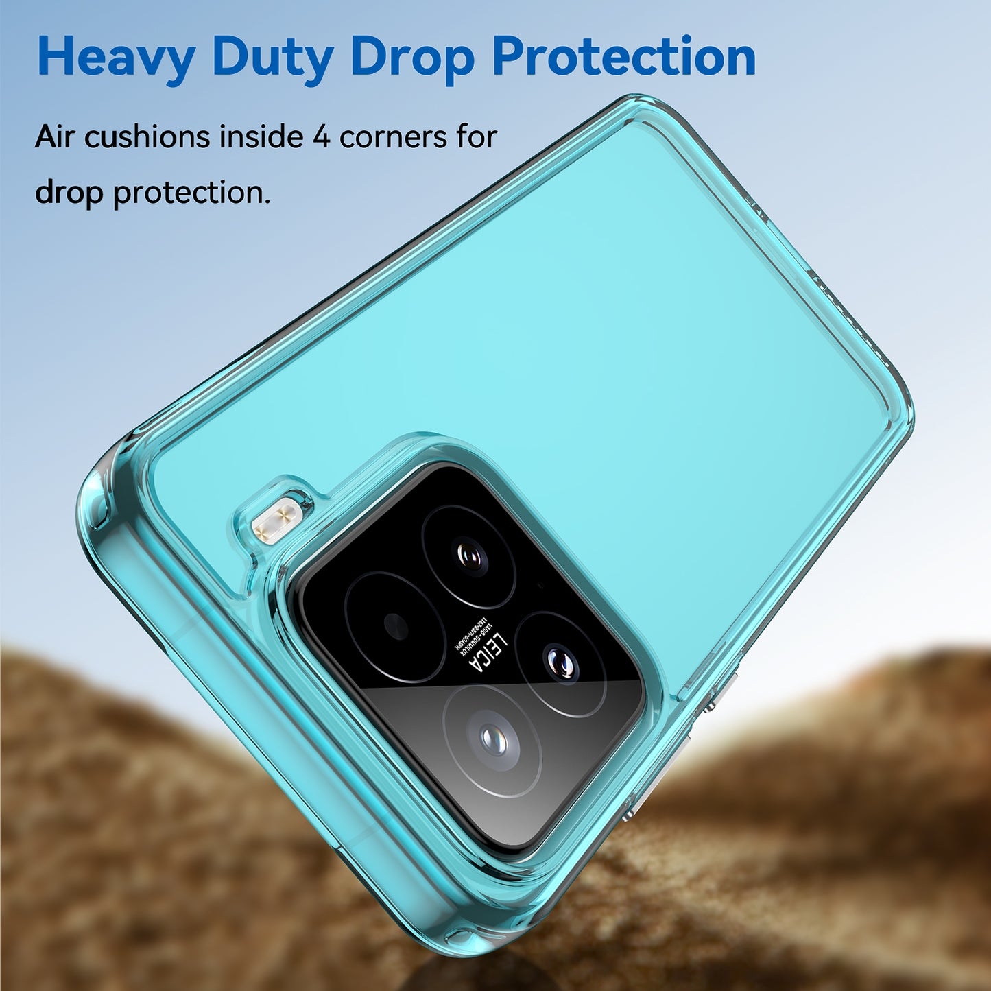 For-Xiaomi-15-Candy-Series-TPU-Phone-Case(Transparent-Blue)