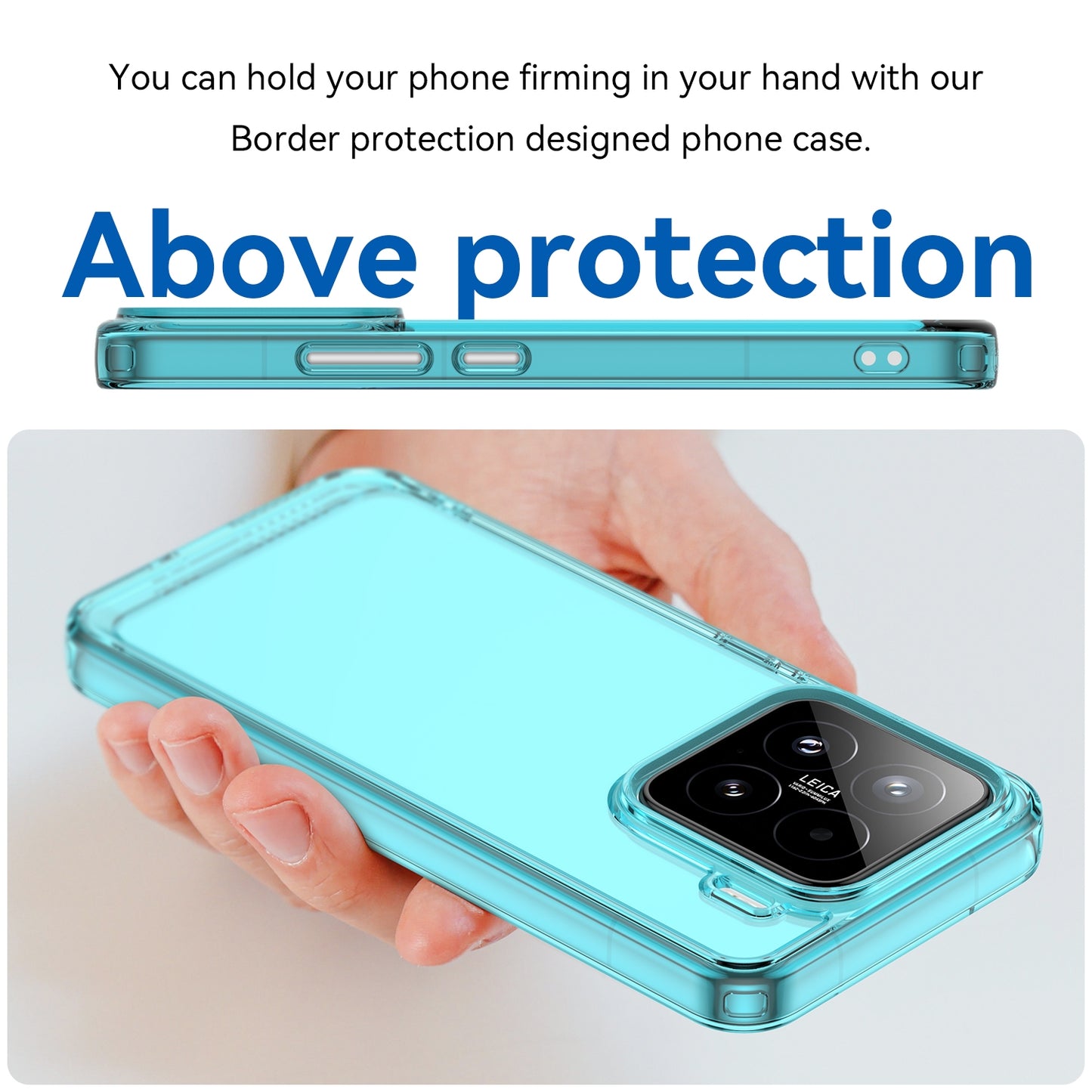 For-Xiaomi-15-Candy-Series-TPU-Phone-Case(Transparent-Blue)