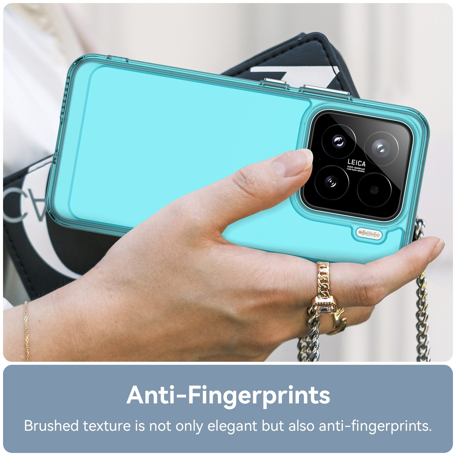 For-Xiaomi-15-Candy-Series-TPU-Phone-Case(Transparent-Blue)