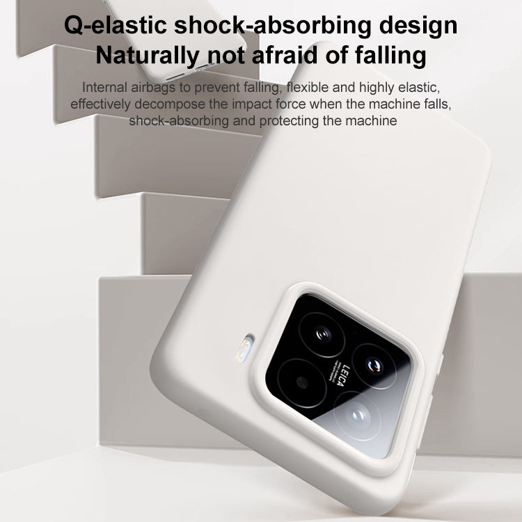 For-Xiaomi-15-Pro-Liquid-Silicone-Skin-friendly-Shockproof-Phone-Case(White)