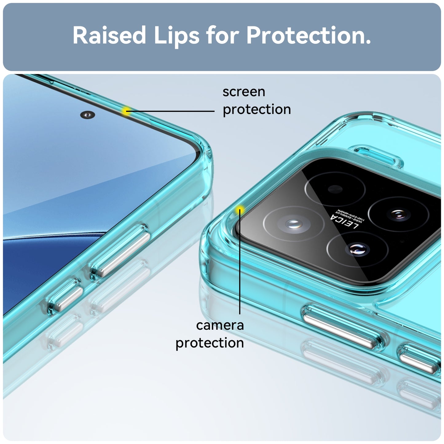 For-Xiaomi-15-Candy-Series-TPU-Phone-Case(Transparent-Blue)