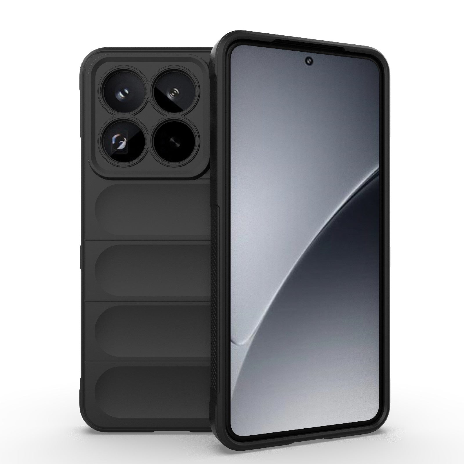 For-Xiaomi-15-Pro-5G-Magic-Shield-TPU-+-Flannel-Phone-Case(Black)