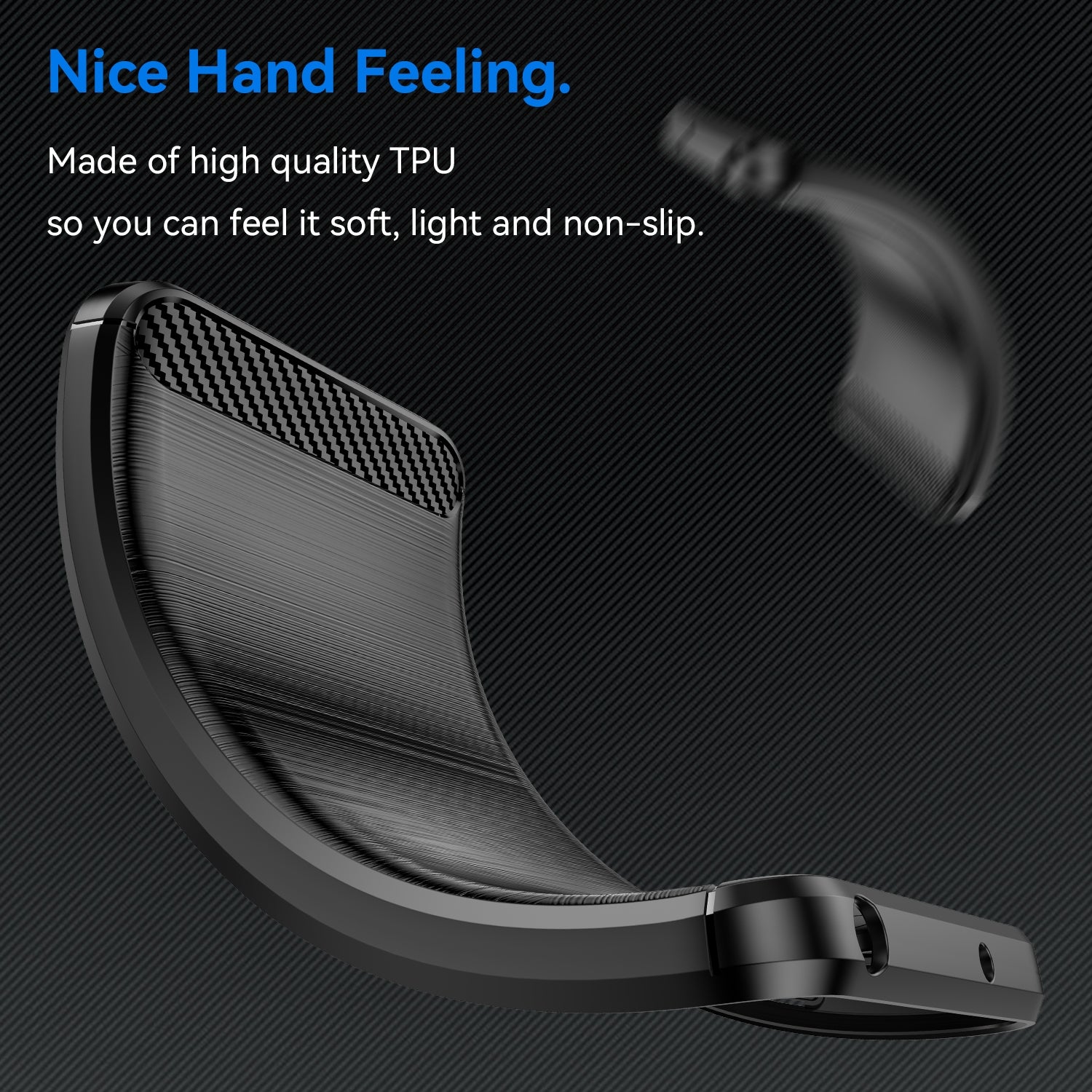For-Xiaomi-15-Carbon-Fiber-Brushed-Texture-TPU-Phone-Case(Black)