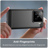 For-Xiaomi-15-Carbon-Fiber-Brushed-Texture-TPU-Phone-Case(Black)