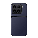 For-Xiaomi-15-Litchi-Leather-Magnetic-Full-Coverage-Shockproof-Phone-Case(Navy-Blue)