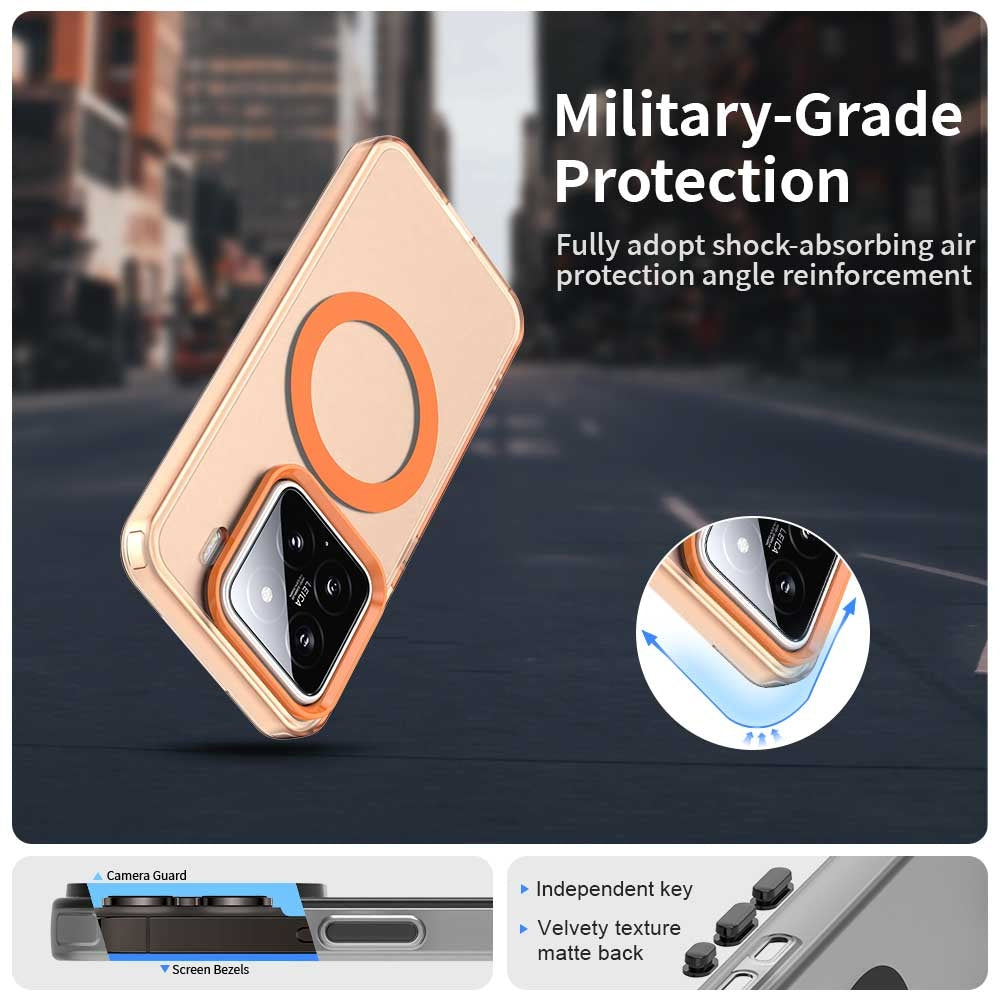 For-Xiaomi-15-Candy-Magsafe-PC-Hybrid-TPU-Phone-Case(Orange)