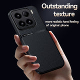 For-Xiaomi-15-Litchi-Leather-Magnetic-Full-Coverage-Shockproof-Phone-Case(Navy-Blue)