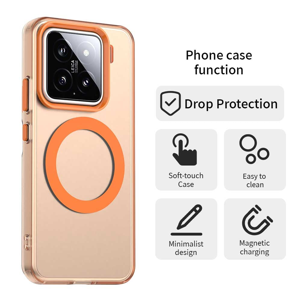 For-Xiaomi-15-Candy-Magsafe-PC-Hybrid-TPU-Phone-Case(Orange)