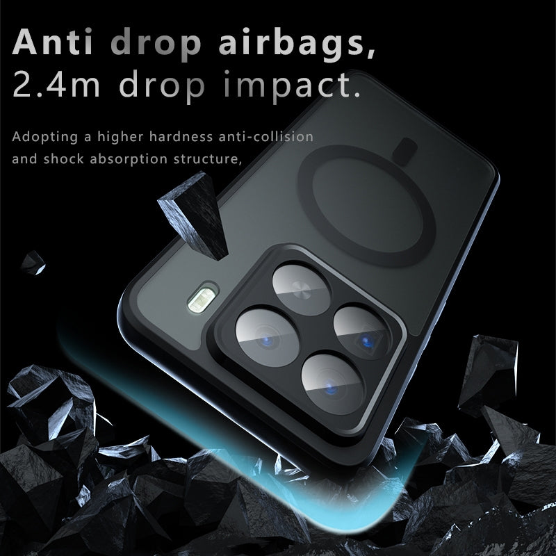 For-Xiaomi-15-Pro-Armor-MagSafe-PC-Hybrid-TPU-Phone-Case(Frosted-Black)