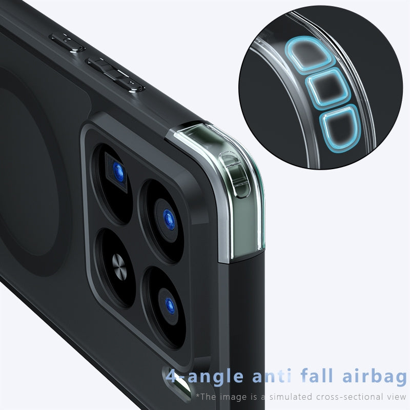 For-Xiaomi-15-Pro-Armor-MagSafe-PC-Hybrid-TPU-Phone-Case(Frosted-Black)