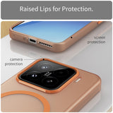 For-Xiaomi-15-MagSafe-Frosted-Translucent-TPU-+-PC-Full-Coverage-Phone-Case(Orange)