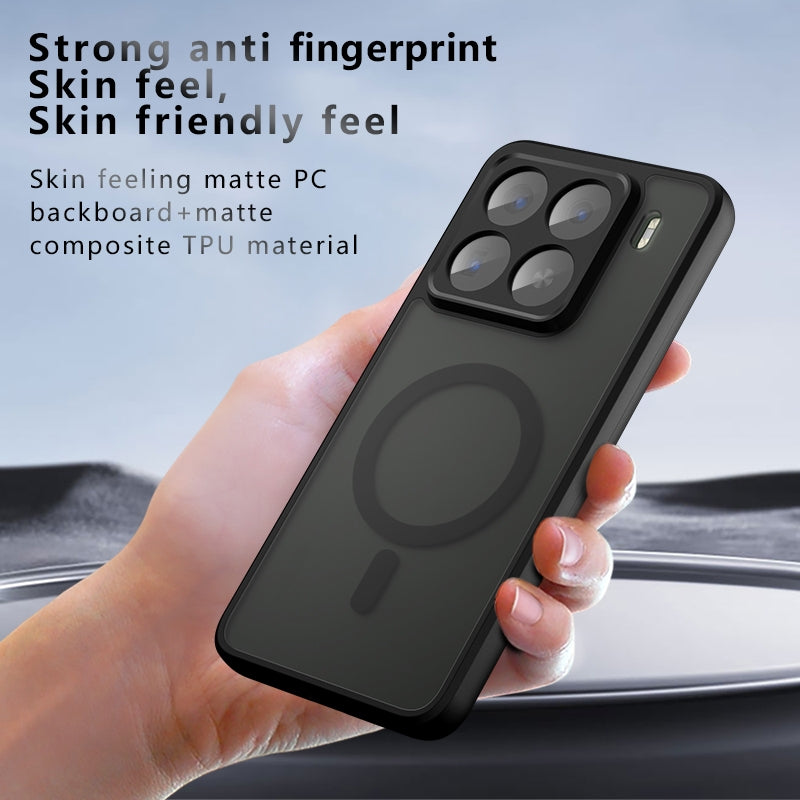 For-Xiaomi-15-Pro-Armor-MagSafe-PC-Hybrid-TPU-Phone-Case(Frosted-Black)