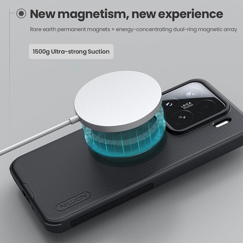 For-Xiaomi-15-NILLKIN-Frosted-Shield-Pro-Magnetic-Phone-Case(Green)