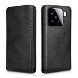 For-Xiaomi-15-Pro-Magnetic-Vertical-Flip-Leather-Phone-Case(Black)