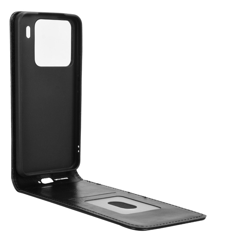 For-Xiaomi-15-Pro-Magnetic-Vertical-Flip-Leather-Phone-Case(Black)