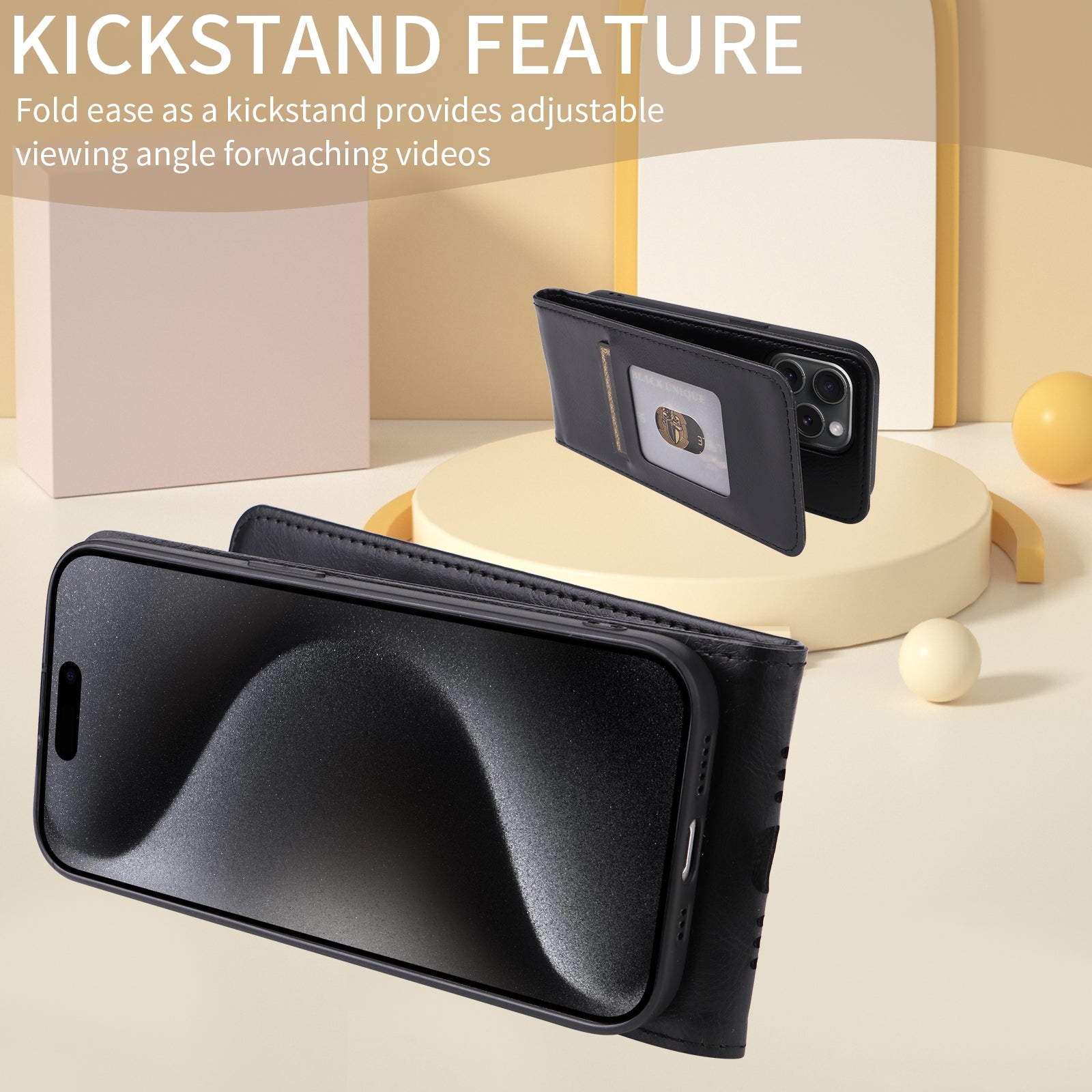 For-Xiaomi-15-Pro-Magnetic-Vertical-Flip-Leather-Phone-Case(Black)